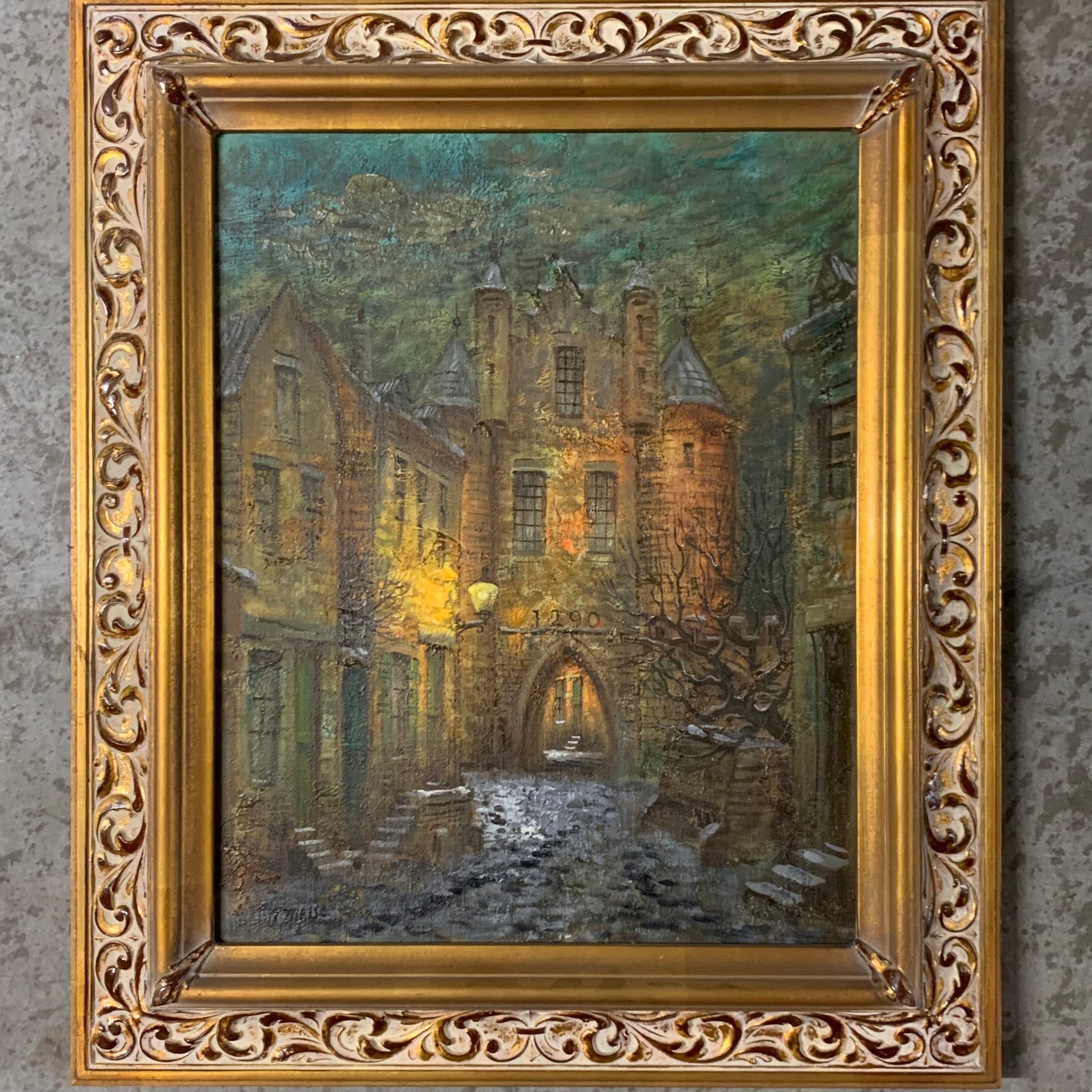 Ölgemälde Gasse in Arnheim von Jacob van der Messe