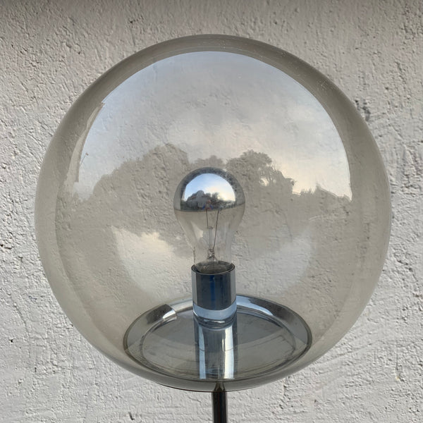 Vintage Kugel Stehlampe von Glashütte Limburg