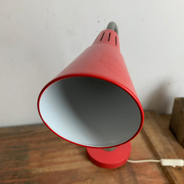 Vintage Schwanenhals Lampe Kvart von Marianne und Knut Hagberg für Ikea in rot