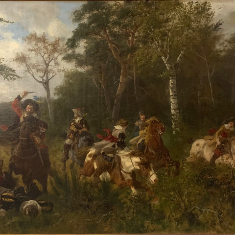 Ölgemälde Der Überfall von Werner Schuch