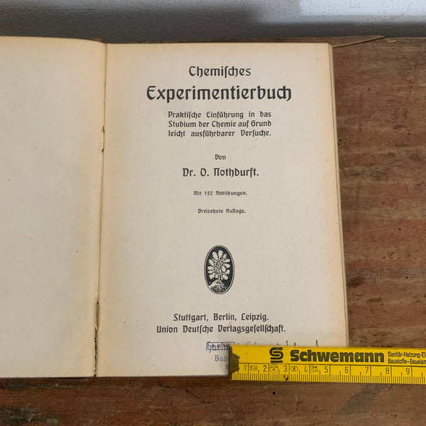 Buch Chemisches Experimentierbuch von Dr. Otto Nothdurft