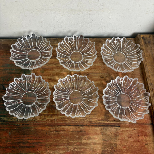 Vintage 6 Finnische Glasschälchen von Tauno Wirkkala für Humppila