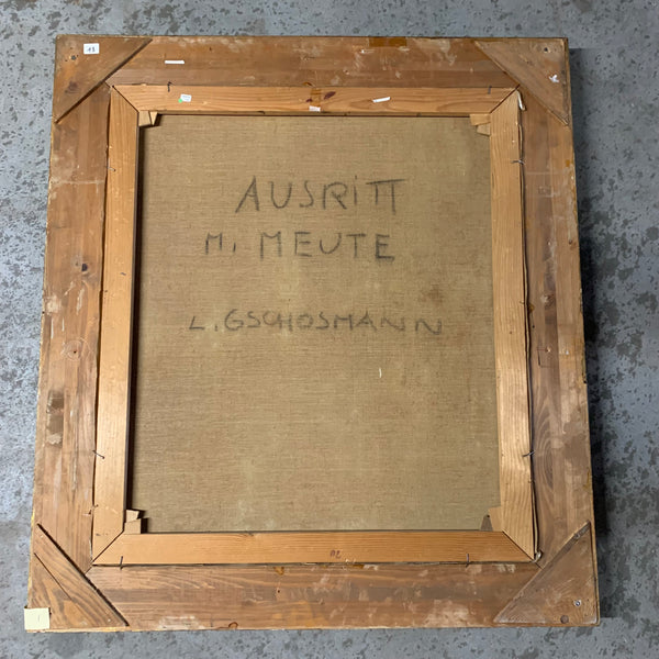 Ölgemälde Ausritt mit Meute von Ludwig Gschossmann