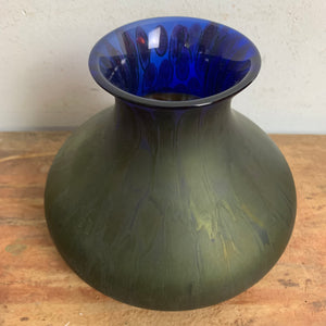 Jugendstil Glas Vase irisierende Pfauen-Optik