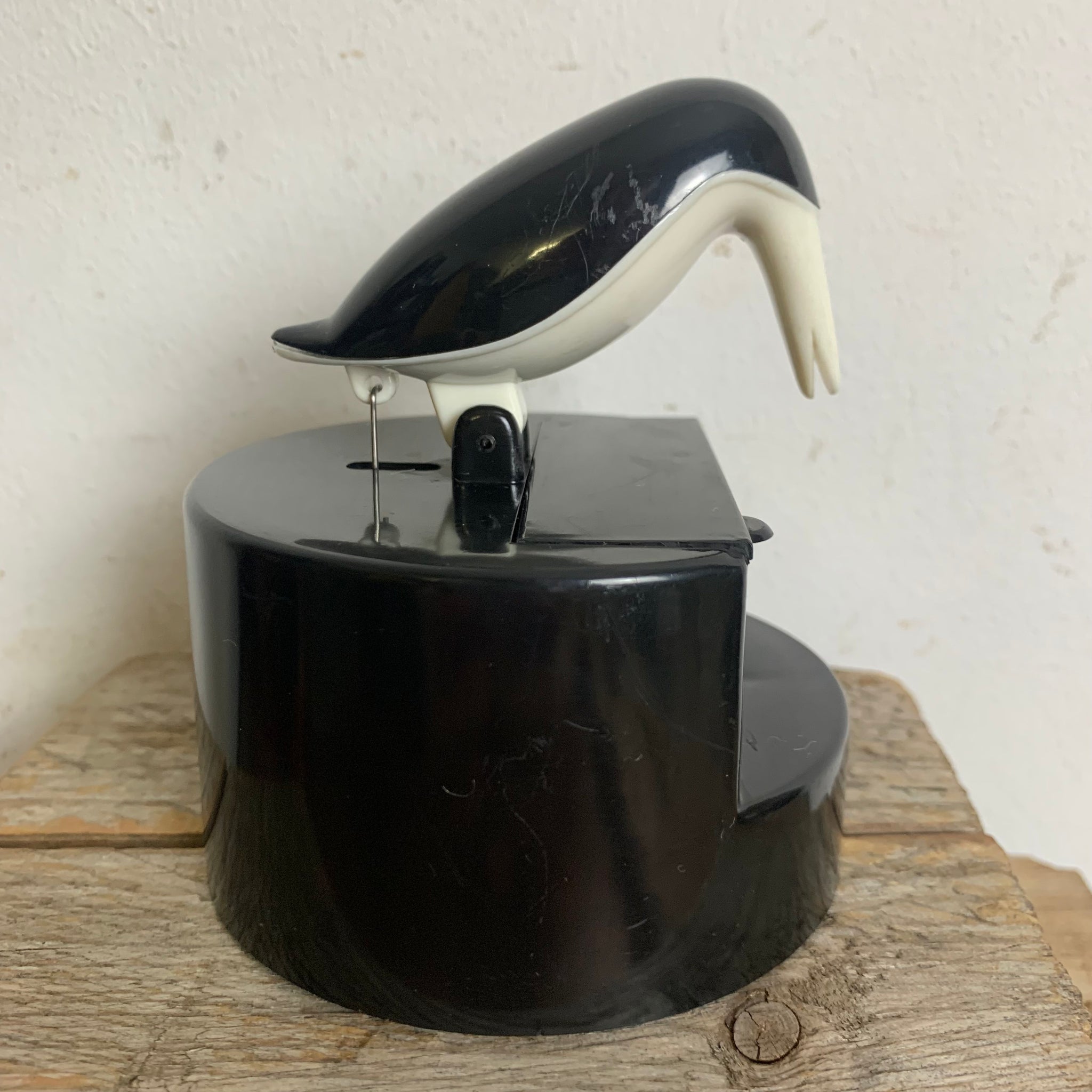 Vintage Zahnstocher Halter / Spender Pinguin