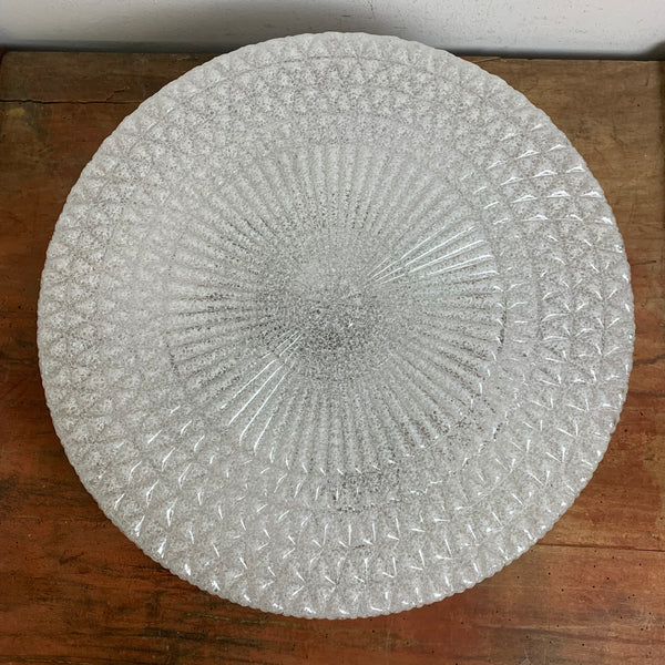 Vintage große Eisglas Optik Deckenlampe