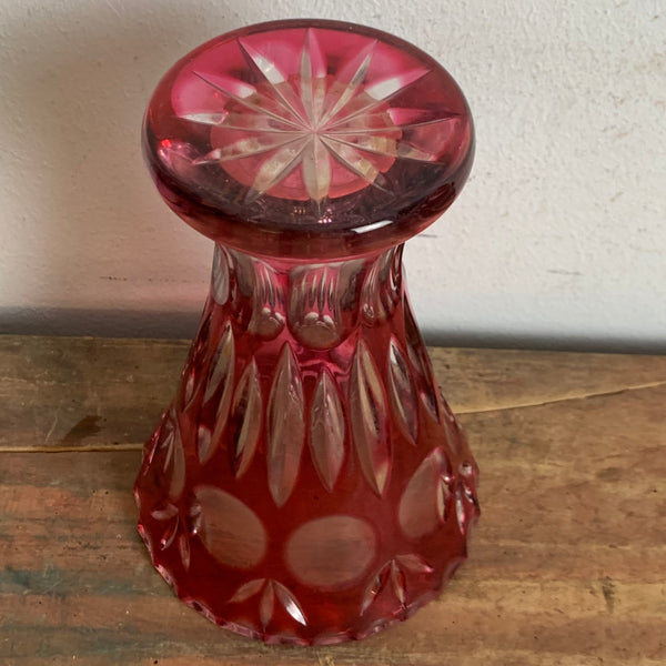Rote Bleikristall Vase