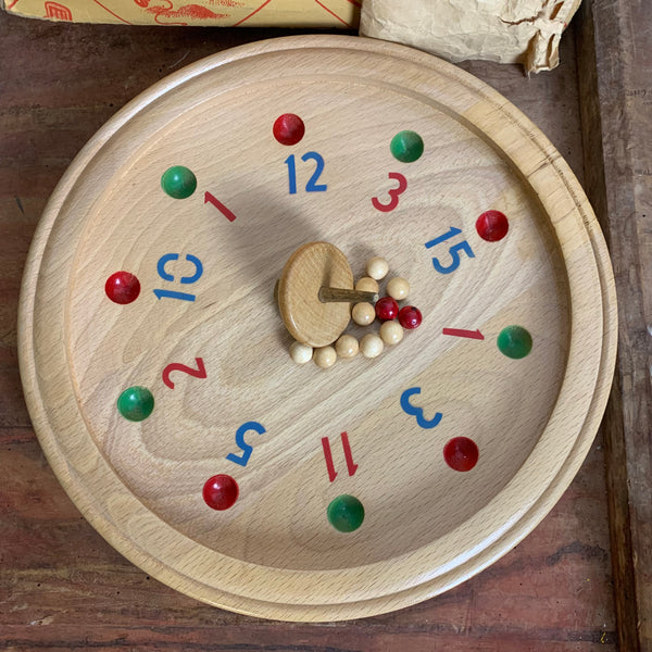 Vintage Holz Kreisel Roulette Spiel von Kibri