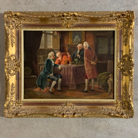 Ölgemälde Die Kunstliebhaber im Salon des Kardinals von August Hermann Knoop