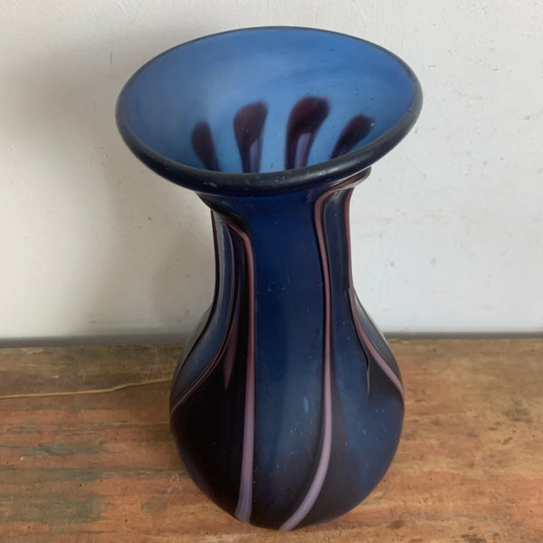 Vintage mehrfarbige Matt Glas Vase