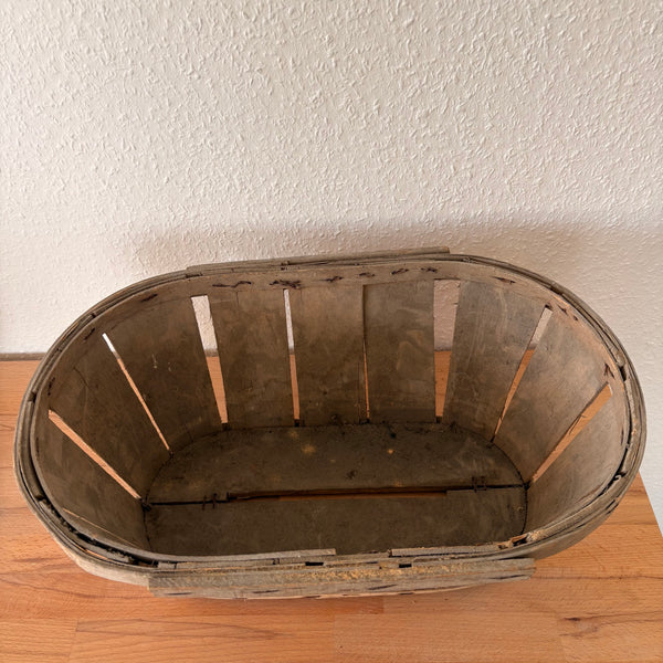 Vintage dekorativer Obstkorb Erntekorb Spankorb