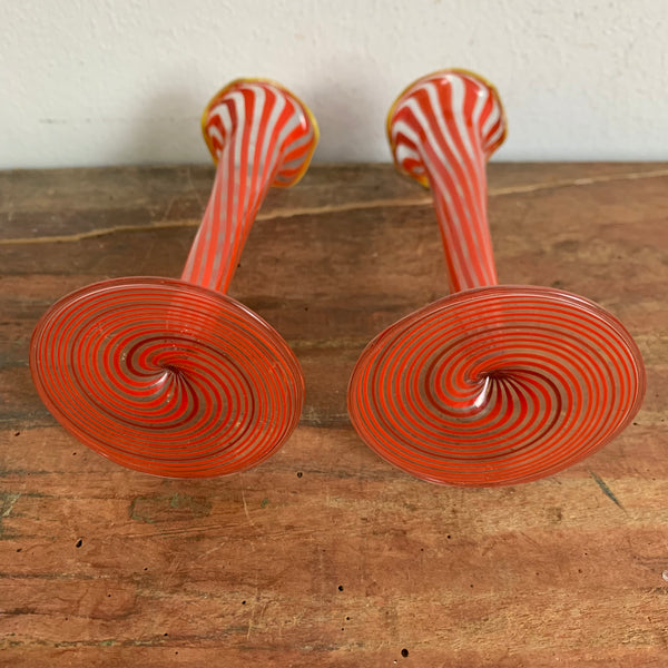 Ein paar Art Deco Vasen von Bimini Werkstätten Lauscha