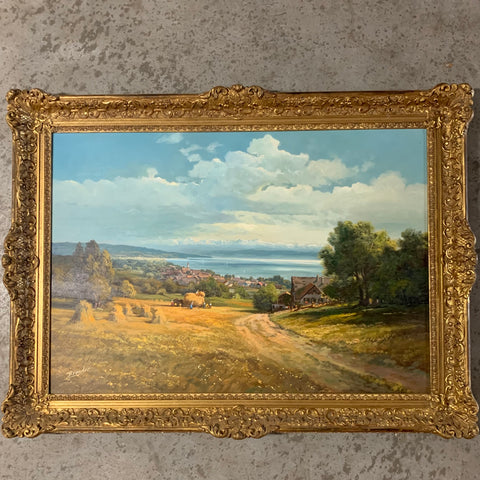 Ölgemälde Erntezeit am Bodensee von Brandes
