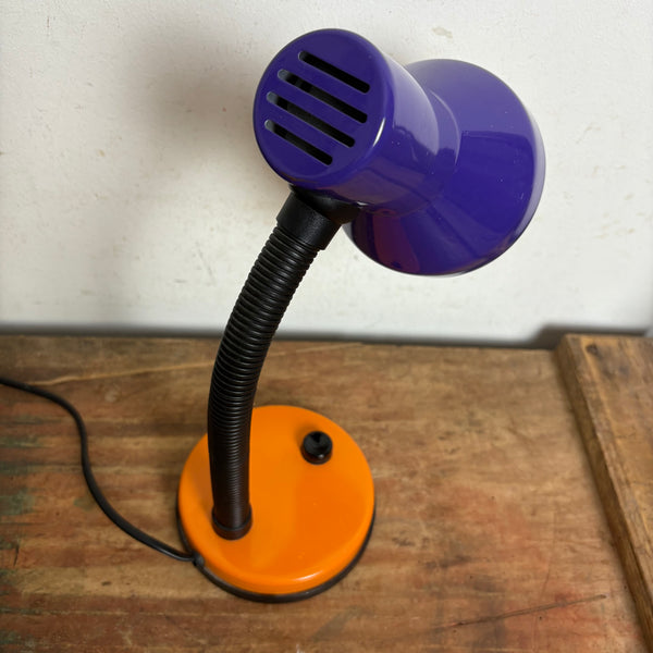 Vintage Schwanenhals Lampe B9102 von Ikea Memphis Style in orange lila