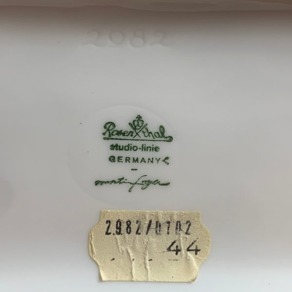 Große Op Art Porzellan Vase von Martin Freyer für Rosenthal