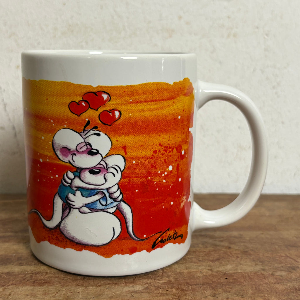 Kaffeebecher Tasse Diddl Hab dich lieb Becher – Trödelfuchs Vintage Shop