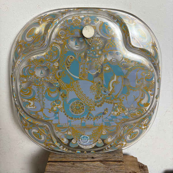 Weihnachtsteller 1978 von Björn Wiinblad für Rosenthal in Glas