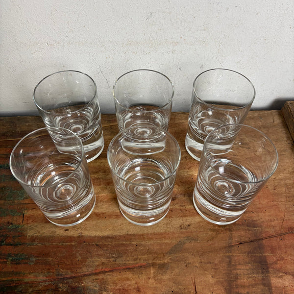 Vintage 6er Set Whiskygläser Club von Willy Johansson für Hadeland Glassverks