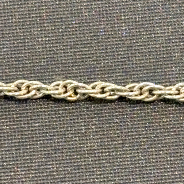 Vintage Silber Kette mit Anhänger Eule fliegend