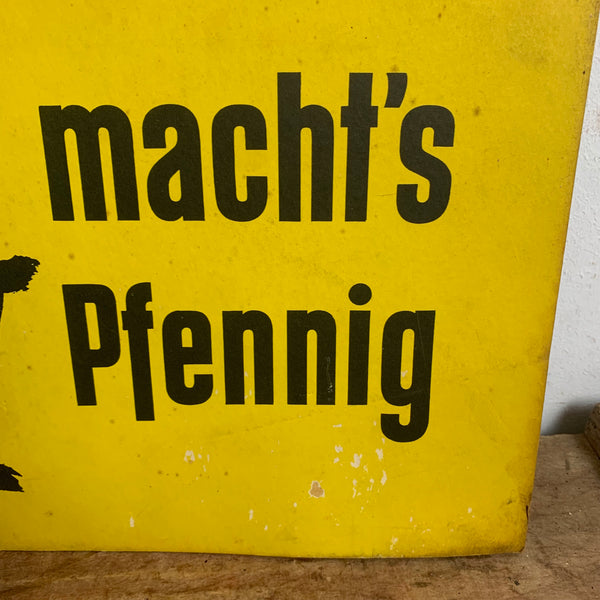 Vintage Schild Pappaufsteller IMI Henkel