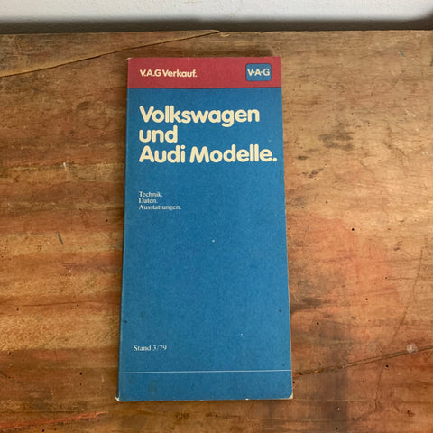 Vintage Heft VAG Verkauf Volkswagen und Audi Modelle 1979