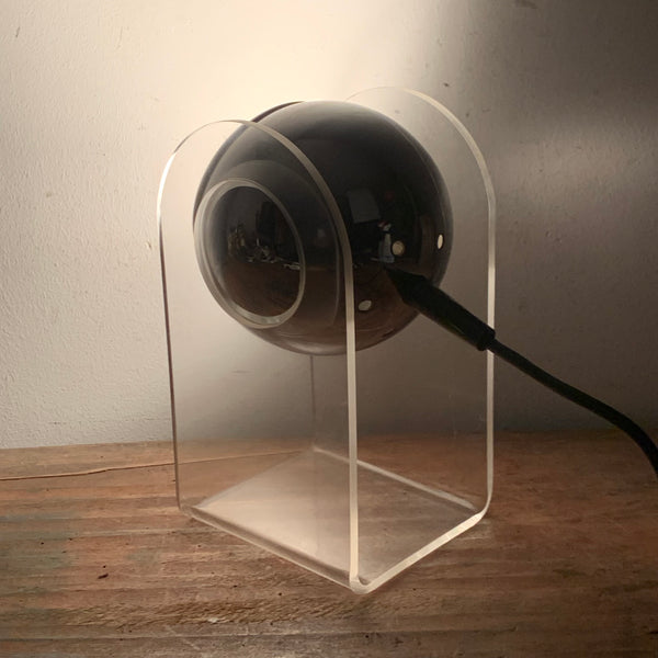 Vintage Space Age Eyeball Tischlampe von Gino Sarfatti für Arteluce