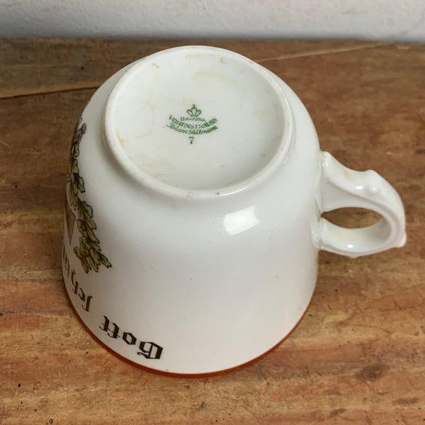 Patriotische Porzellan Tasse Gott schütze Deutschland 1914