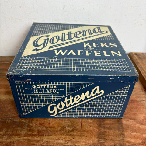 Vintage Blechdose Keks und Waffeln Gottena