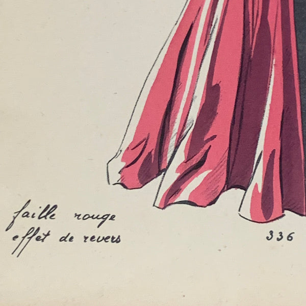 1930's French Art Deco Fashion Illustration Inspirations D'Avant Saison Blatt 336