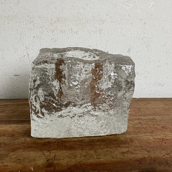 Vintage Teelichthalter Ice Cube