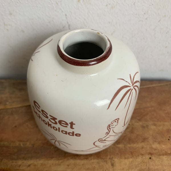 Mid Century Reklame Vase Eszet Schokolade