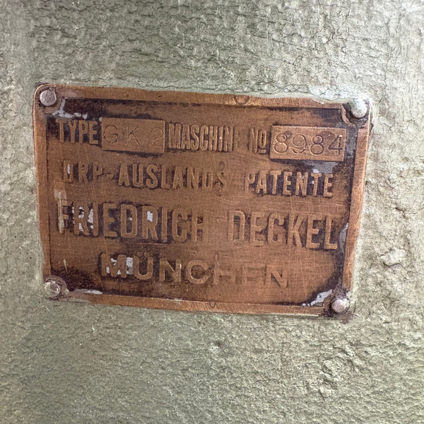 Vintage Gravierfräsmaschine GK2 von Friedrich Deckel