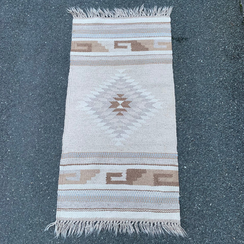 Vintage Handwebteppich aus Schurwolle