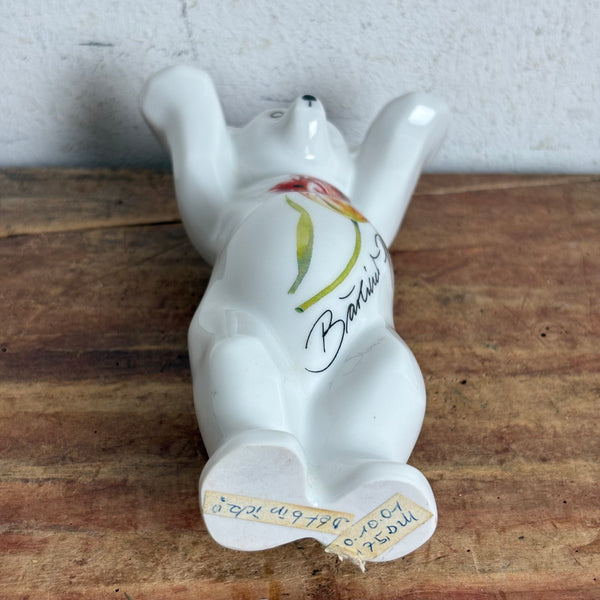 Vintage Porzellan Figur Buddy-Bär von KPM Zeptermarke Berliner Pflanze