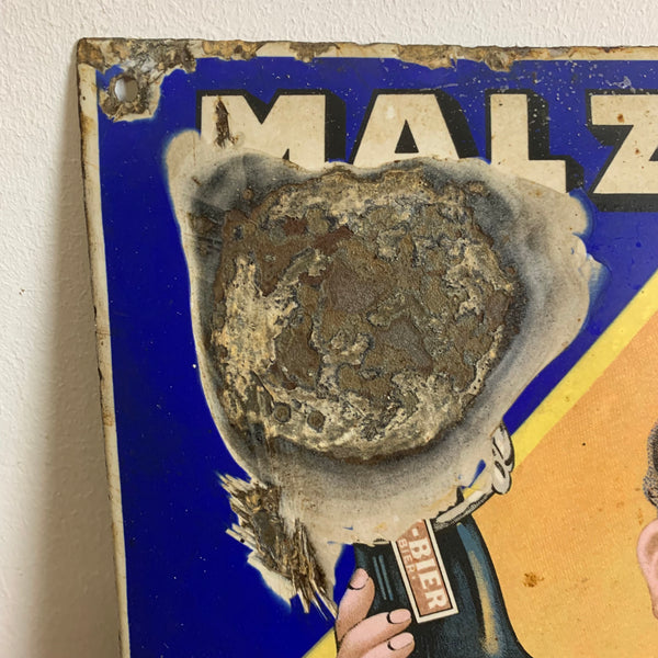 Emaille Schild Schultheiss Patzenhofer Malzbier