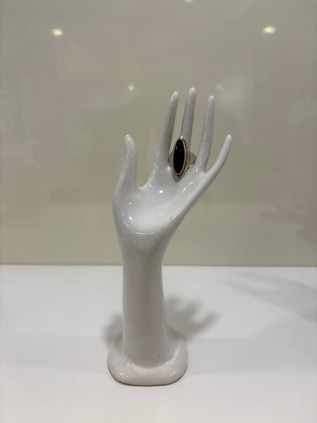 Art Deco Sterling Silber Ring mit Onyx