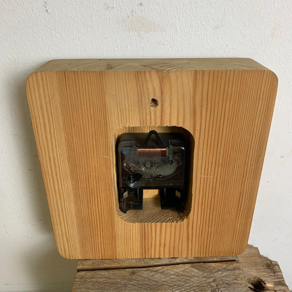 Vintage frühe Holz Wanduhr von Ikea