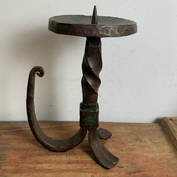 Vintage brutalistischer Design Kerzenständer aus Bronze