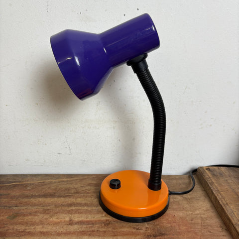 Vintage Schwanenhals Lampe B9102 von Ikea Memphis Style in orange lila