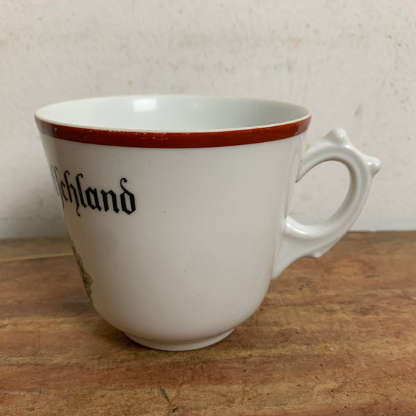 Patriotische Porzellan Tasse Gott schütze Deutschland 1914