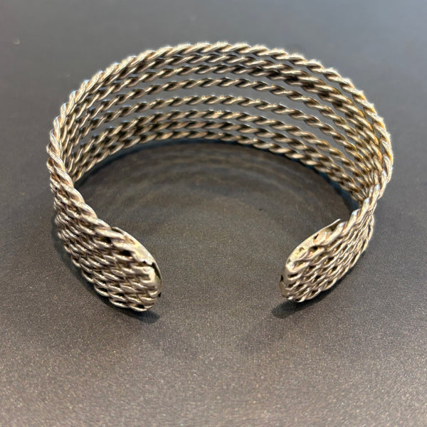 Vintage Rope Silber Armreif