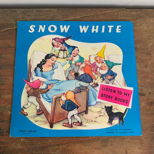 Mid Century Schallplatten Bilderbuch Snow White