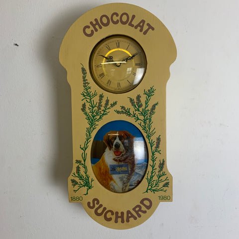 Vintage Suchard Chocolat Wanduhr 100. Jubiläum