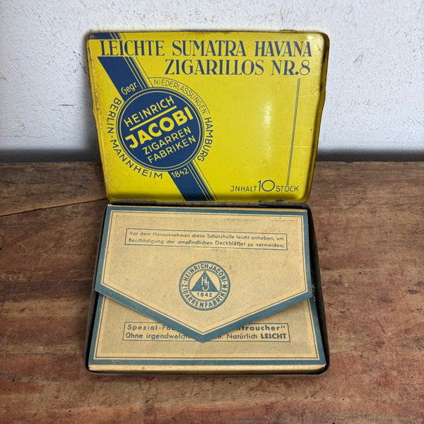 Vintage Zigarillos Blechdose Jacobi