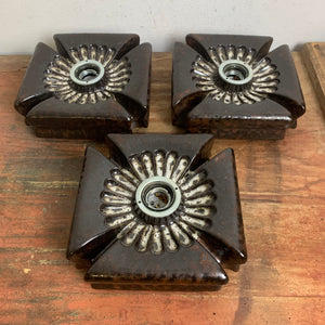 3er Set Keramik Wand Lampen von Pan Leuchten
