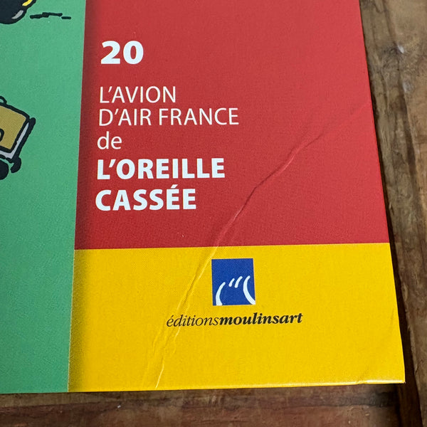 Modell Figur und Buch Tim und Struppi das Gelbe Passagierflugzeug mit Basil aus Der Arumbaya-Fetisch