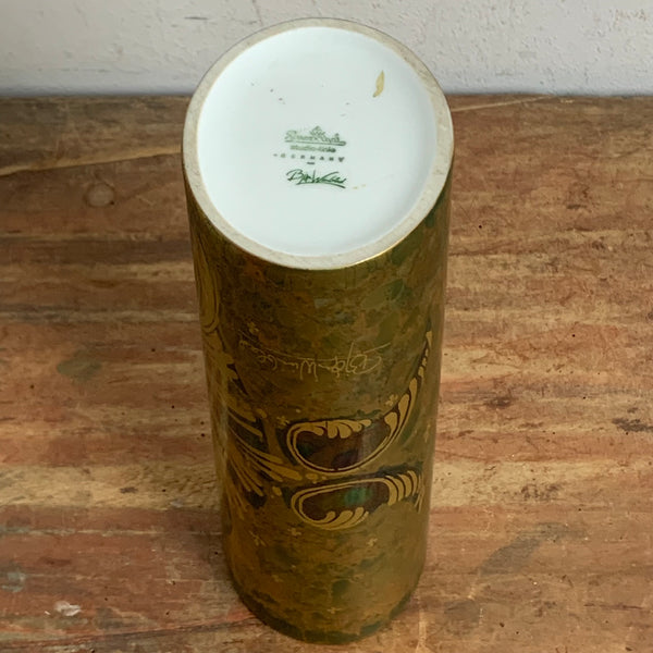 Seltene Goldfarbene Vase Rosenthal Studio Linie von Björn Wiinblad