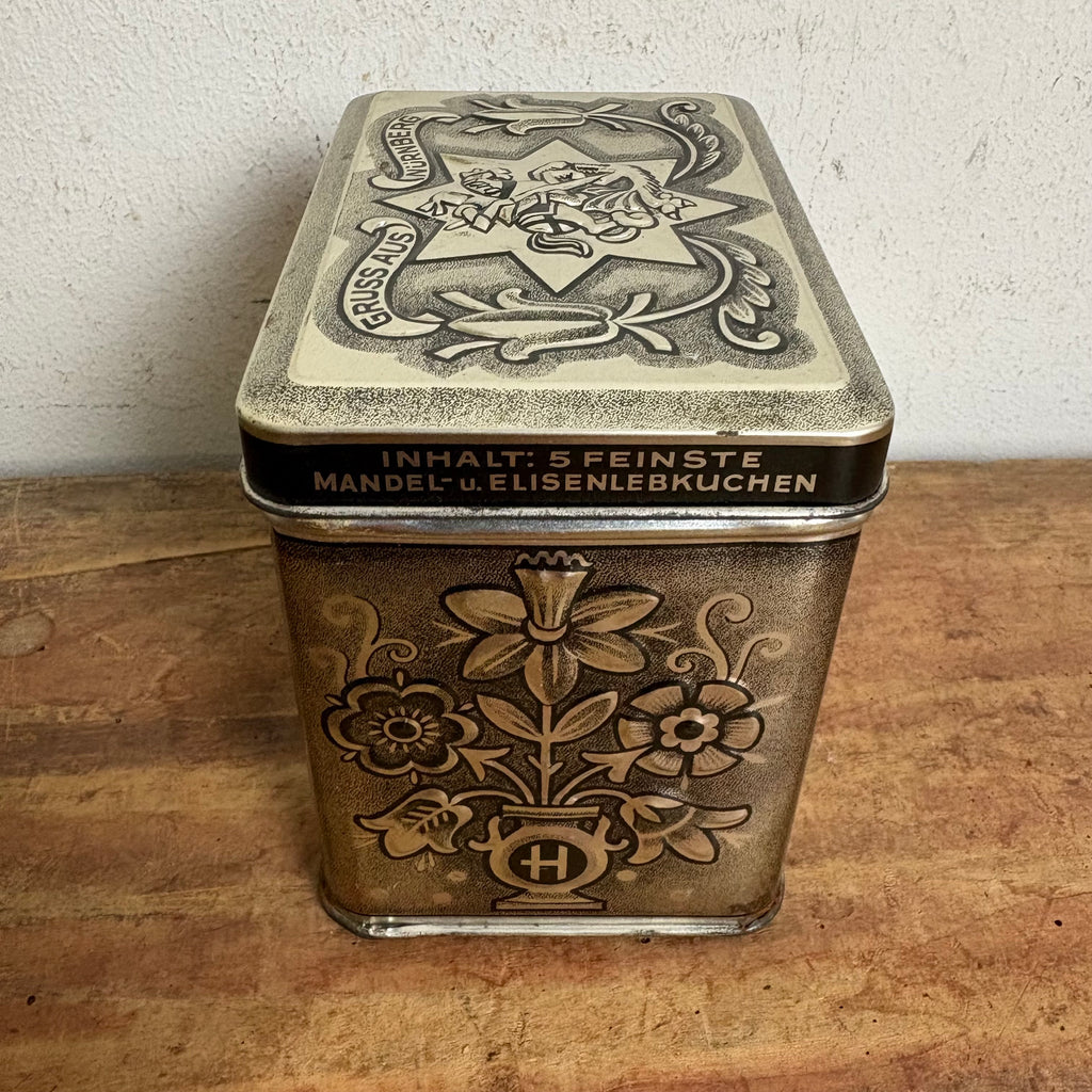 lebkuchen in blechdose aufbewahren Vintage Blechdose Lebkuchen von Haeberlein Metzger – Trödelfuchs Vintage Shop