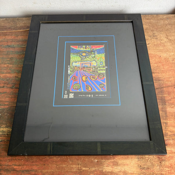 Vintage Kunst Grafik Look at it on a rainy day von Friedensreich Hundertwasser