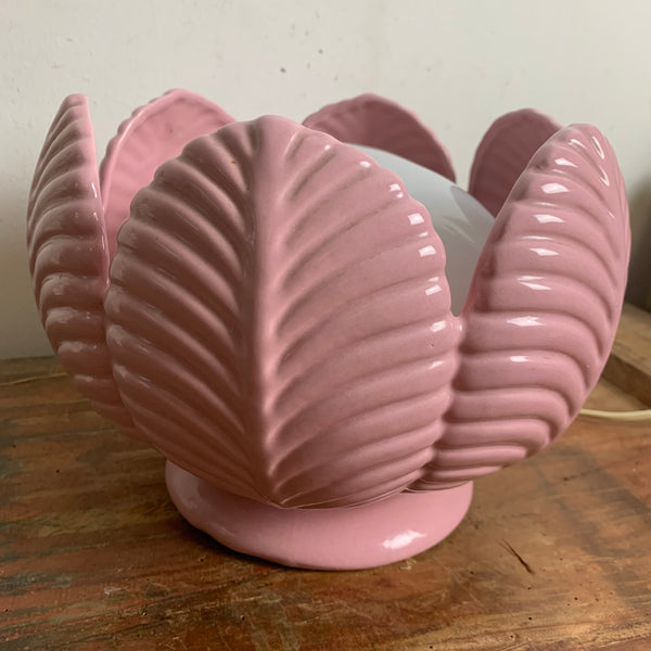 Vintage Keramik Lampe rosa